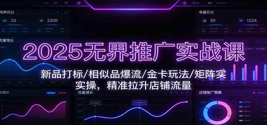 2025无界推广实战课:新品打标/相似品爆流/金卡玩法/矩阵实操,精准拉升店铺流量 2025无界推广实战课:新品打标/相似品爆流/金卡玩法/矩阵实操,精准拉升店铺流量