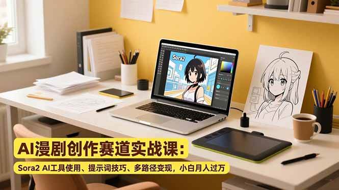 (16936期)AI漫剧创作赛道实战课:Sora2 AI工具使用、提示词技巧、多路径变现,小白月入过万 (16936期)AI漫剧创作赛道实战课:Sora2 AI工具使用、提示词技巧、多路径变现,小白月入过万